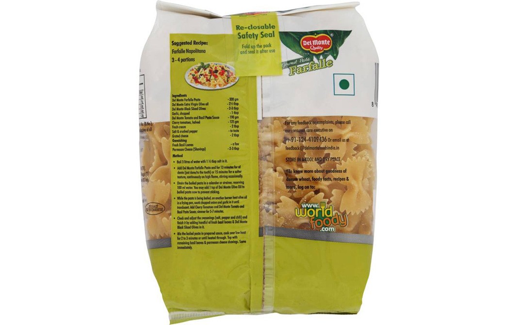 Del Monte Gourmet Pasta Farfalle   Pack  500 grams